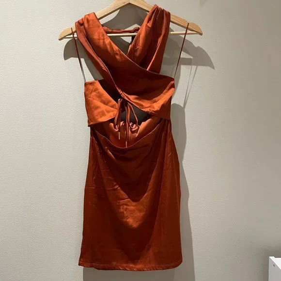 Fashion Nova "Falling Into Satin" Mini Dress Fashion Nova "Falling Into Satin" Mini Dress